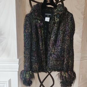 CHANEL multicolored tweed jacket Vintage Chanel